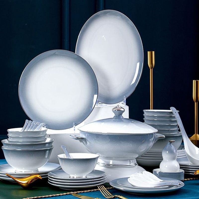 Bộ Bát Đĩa Gia Dụng Bộ Bát Đĩa Gốm Sứ Jingdezhen Trọn Bộ Bát Đĩa Trọn Bộ Gia Dụng Bộ Bát Đĩa Sứ Xươn