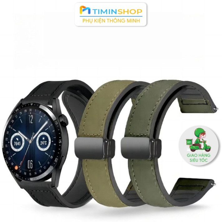 Dây da Huawei Watch 4/ 4 Pro/ 3/ 3 Pro/ GT5/ GT4/ GT3/ GT3 Pro/ GT2/ Buds/ GT/ GT Runner/ GT2e (DDB)