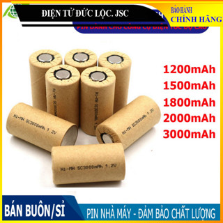  Pin NiCd NiMh SC dòng xả 10-15C dành cho pin máy khoan máy cắt công cụ tốc độ cao dung lượng 1200mAh...3000mAh 