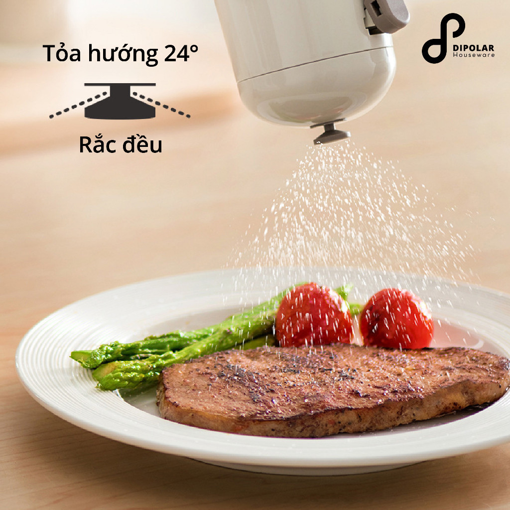 Lọ Đựng Gia Vị Thủy Tinh DIPOLAR Trong Suốt Dung Tích 180ml Kiểm Soát Định Lượng - DLD01
