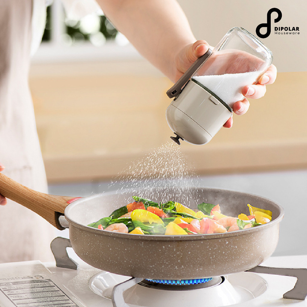 Lọ Đựng Gia Vị Thủy Tinh DIPOLAR Trong Suốt Dung Tích 180ml Kiểm Soát Định Lượng - DLD01