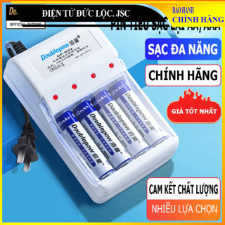  Combo Bộ sạc pin tiểu AA AAA Doublepow B02 và 4 viên pin tiểu AA 3000mah 1200mAh 800mAh 900mAh 