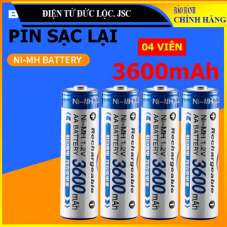 [Hộp 4 viên] Pin tiểu AA sạc lại Bmax 3600mAh dung lượng thực - Pin công suất cao chuyên dùng cho micro, máy ảnh