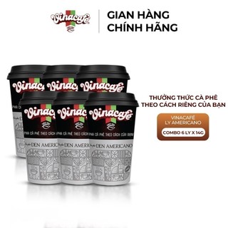 Combo 6 ly Vinacafé 3 vị (Americano + Hazelnut Latte + Mocha)