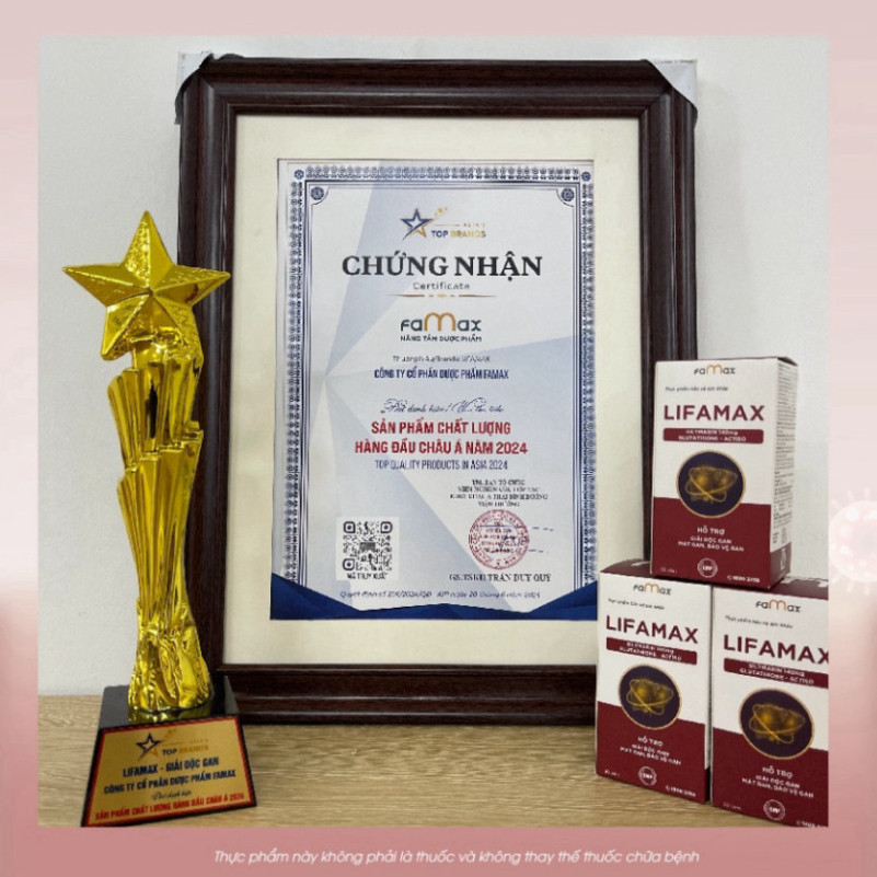 Giải Độc Gan Lifamax Giải Độc Gan, Mát Gan, Bổ Gan, Phục Hồi Chức Năng Gan (Hộp 30 Viên) thương hiệu Famax có FDA Mỹ