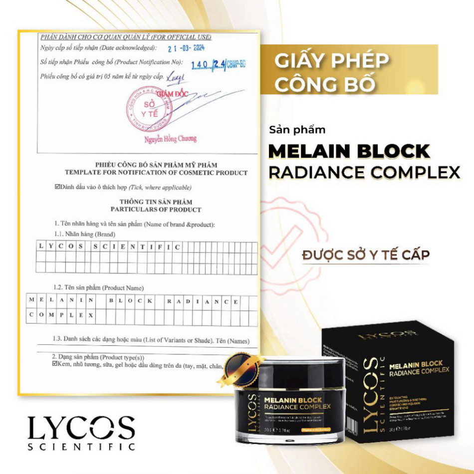 Kem Nám Đêm Hỗ Trợ Mờ Nám Da, Tàn Nhang, Xạm Da & Dưỡng Da Trắng Sáng LYCOS 20g