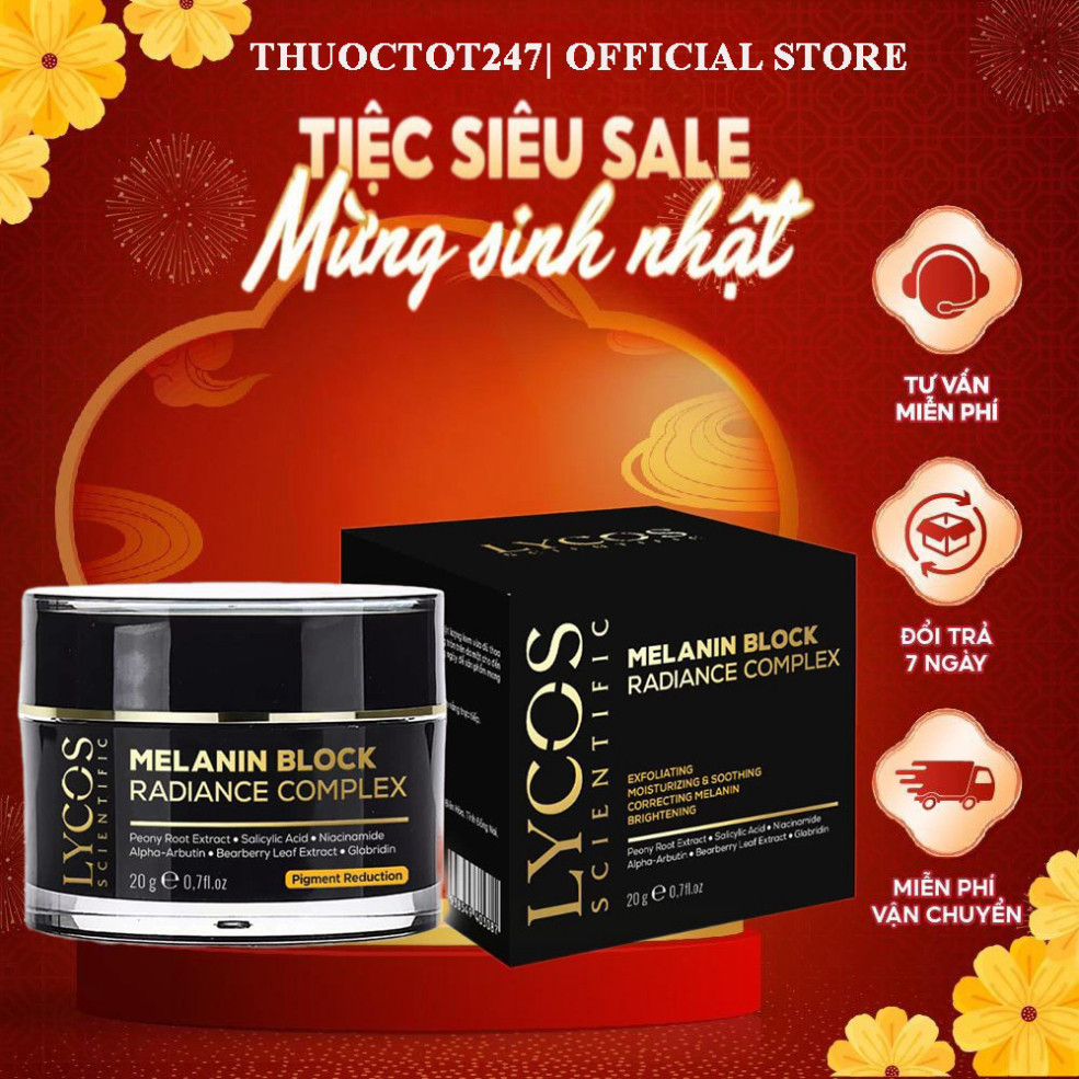 Kem Nám Đêm Hỗ Trợ Mờ Nám Da, Tàn Nhang, Xạm Da & Dưỡng Da Trắng Sáng LYCOS 20g