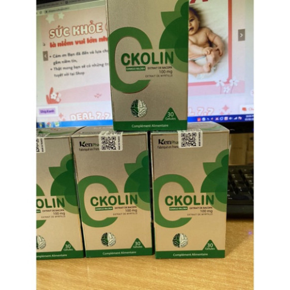 [GIÁ CHỈ 300]Hoạt huyết dưỡng não CKOLIN (Nhập khẩu PHÁP), giảm đau đầu, chóng mặt, phòng ngừa tai biến.