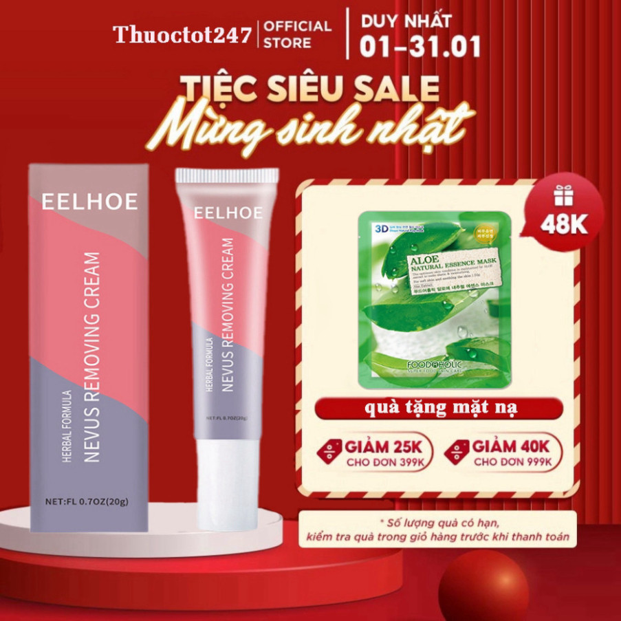 KEM EELHOE TẨY NỐT RUỒI, MỤN CƠM, MỤN THỊT, NÁM,ĐỒI MỒI... THÀNH PHẦN THẢO DƯỢC KHÔNG ĐỂ LẠI SẸO  - HTHshop102