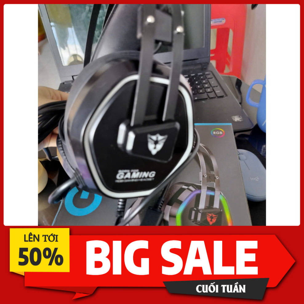 Tai Nghe Gaming G608 Led RGB chính hãng (USB 7.1) nghe nhạc, học online, chơi game HP H100