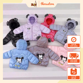 Áo khoác cho bé Áo phao cho bé trai bé gái  siêu nhẹ tai gấu hàng quảng châu cao cấp