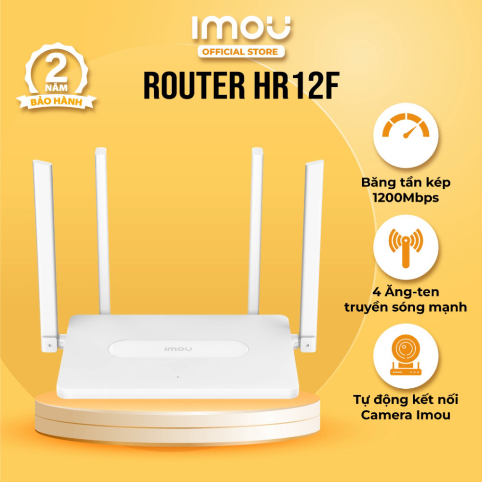 Bộ phát Wifi Imou HR300 / HR12F băng tần kép chuẩn AC 1200Mpbs I Bảo hành chính hãng