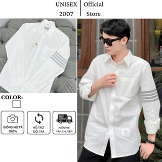 Áo Sơ Mi Nam Dài Tay - Áo Sơ Mi Thom Browne Nam Chất Vải Cotton Lụa Cao Cấp 100%