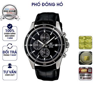 Đồng hồ nam dây da chính hãng Casio Anh Khuê EFR-526L-1AVUDF