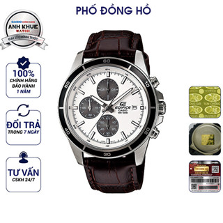 Đồng hồ nam dây da EDIFICE chính hãng Casio Anh Khuê EFR-526L-7AVUDF