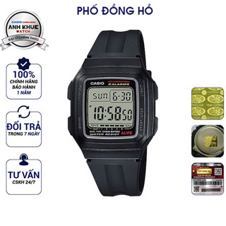 Đồng hồ nam dây nhựa huyền thoại Casio chính hãng Anh Khuê F-201WA-1ADF