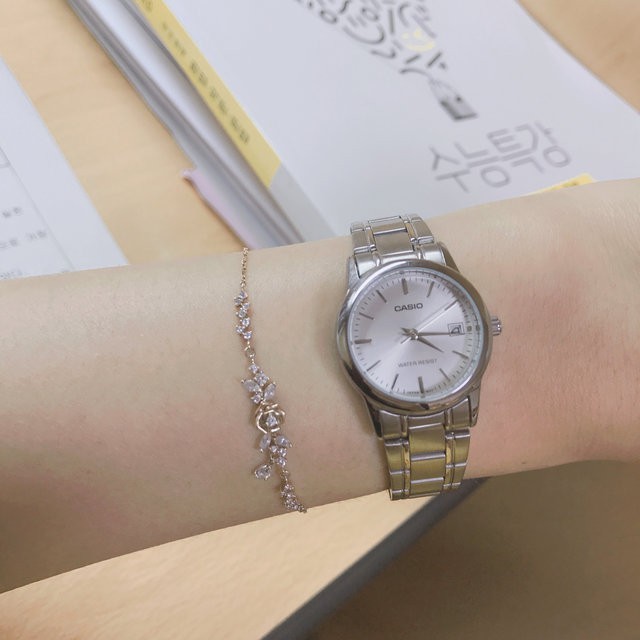 Đồng hồ nữ dây kim loại Casio chính hãng Anh Khuê LTP-V002D-7AUDF | BigBuy360 - bigbuy360.vn