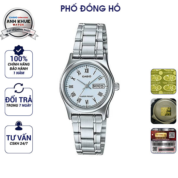 Đồng hồ nữ dây kim loại Casio Anh Khuê LTP-V006D-2BUDF chính hãng