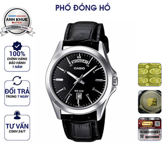 Đồng hồ nam dây da Casio chính hãng Anh Khuê MTP-1370L-1AVDF