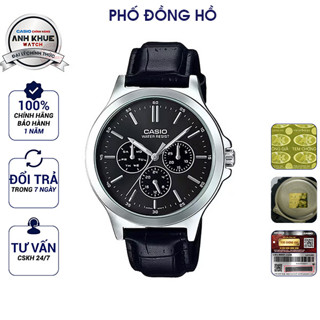 Đồng hồ nam dây da Casio chính hãng Anh Khuê MTP-V300L-1AUDF