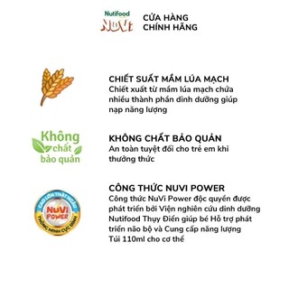 Thùng 24 Túi Thạch Lúa Mạch NuVi Vị Cacao 110ml