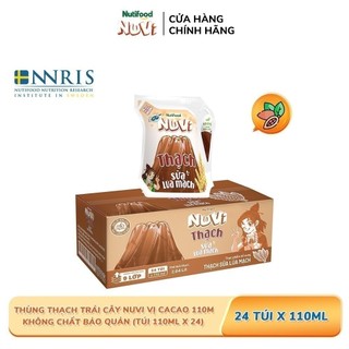 Thùng 24 Túi Thạch Lúa Mạch NuVi Vị Cacao 110ml