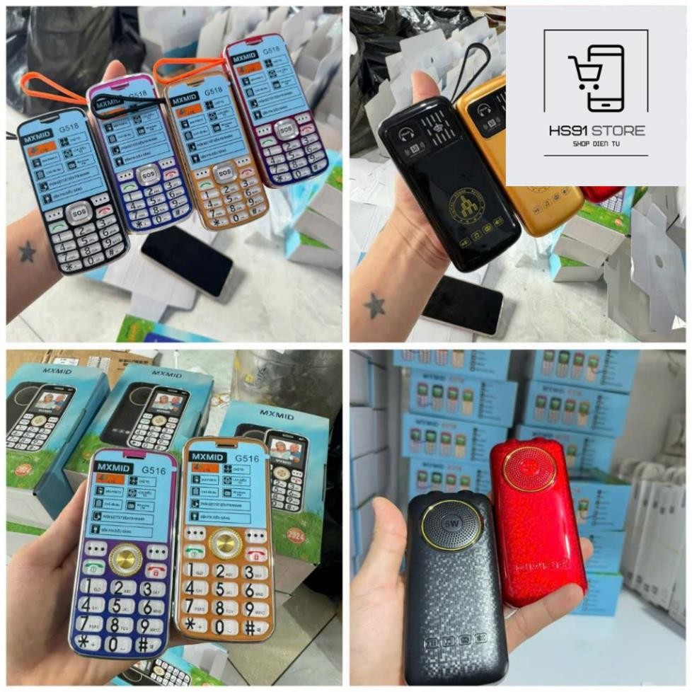 Điện thoại bàn phím G516 - G518 Dành cho Người già cao tuổi Sóng 4G 2sim - Màn 2.2 - Pin 6800mah