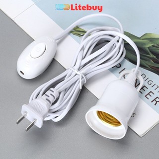 PVN66079 Đui chuôi đèn E27 có công tắc treo gần phích cắm dây điện dài 2m 4m 8m có móc treo đèn đuôi xoáy T5