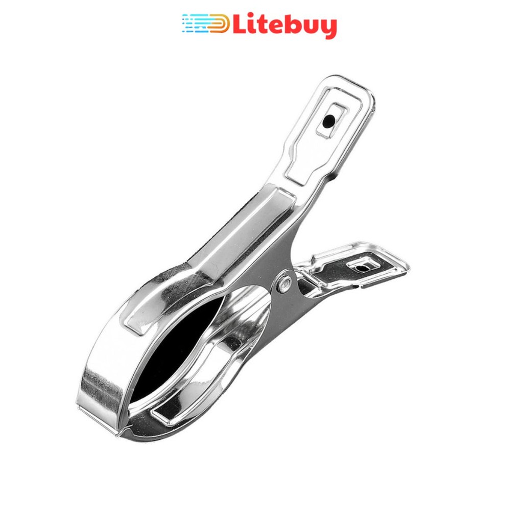 PVN62311 Kẹp Inox kẹp Phơi Quần Áo Chăn Mền Inox 304, Kẹp Treo Đồ Đa Năng (9cm*4cm) T5