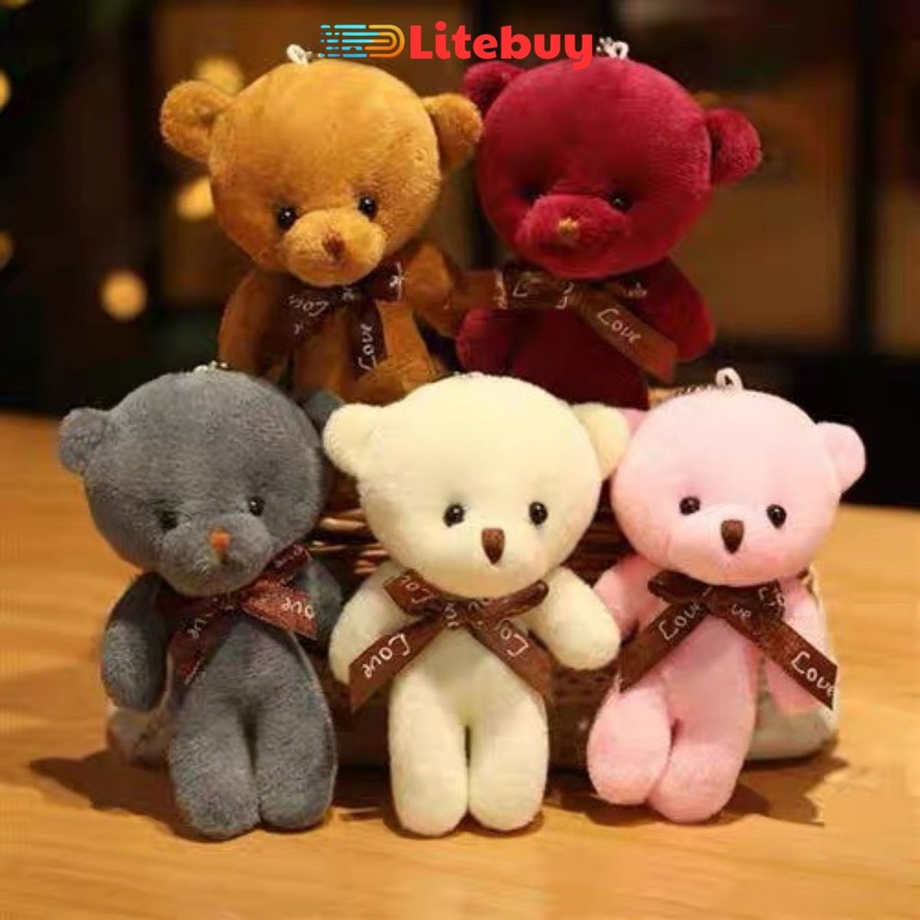 PVN60942 Móc Khoá Gấu Bông Mini Chất Liệu PP Cotton Mềm Mịn, Phù Hợp Treo Balo, Chìa Khóa, Túi Xách