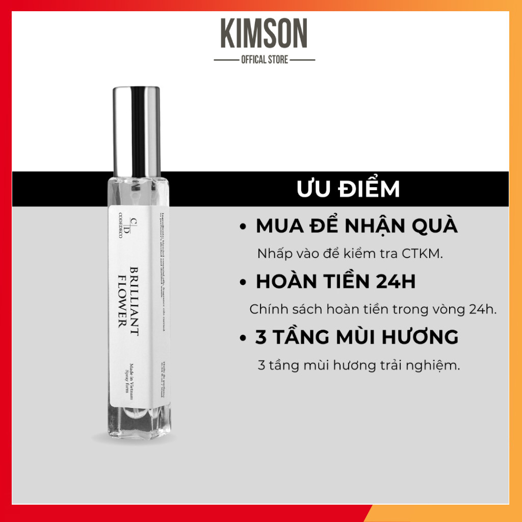Tinh dầu nước hoa CODEDEO Brilliant Flower 10ml Quyến Rũ, Sang Trọng - Dạng Xịt Tiện Lợi