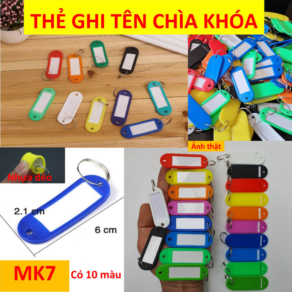 Combo 50 thẻ chìa khóa MK7 đánh dấu Móc chìa khóa key tag Móc khóa thẻ tên name tag thẻ valy atr01