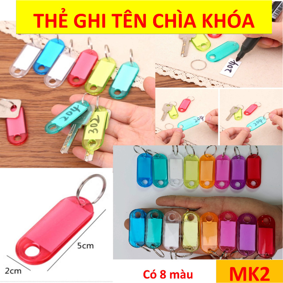Combo 50 thẻ chìa khóa MK2 đánh dấu Móc chìa khóa key tag Móc khóa thẻ tên name tag thẻ valy atr01