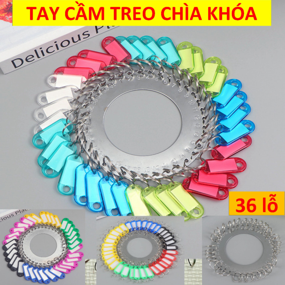 Tay cầm treo Móc chìa khóa 36 lỗ Thẻ chìa khóa Key tag Combo 50 Móc khóa name tag Thẻ valy atr01