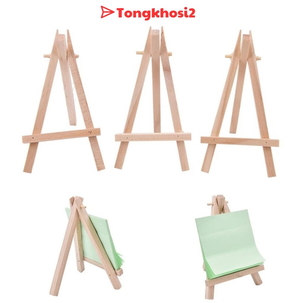 PVN46948 Giá đỡ điện thoại, tranh ảnh bưu thiếp mini bằng gỗ xếp 3 chân tiện lợi làm trang trí tongkhosi2