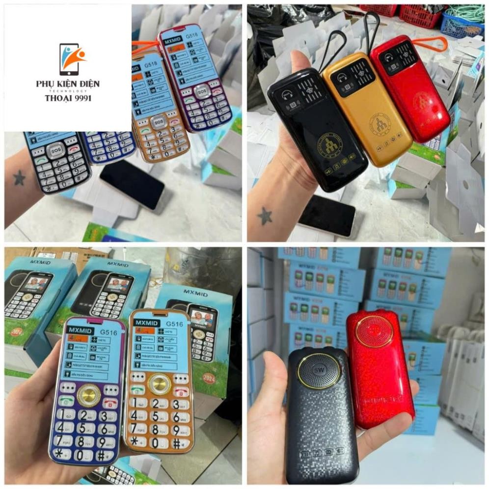 Điện thoại bàn phím G516 - G518 Dành cho Người già cao tuổi Sóng 4G 2sim - Màn 2.2 - Pin 6800mah