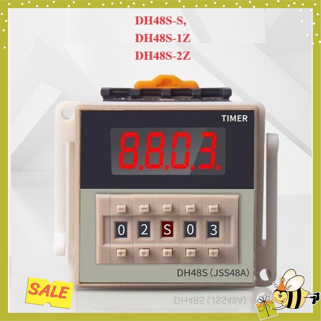 [MỚI] Rơle thời gian (Timer) Omron DH48S-1Z DH48S-2Z, DH48S-S (Kèm đế) Relay thời gian Công tắc hẹn 