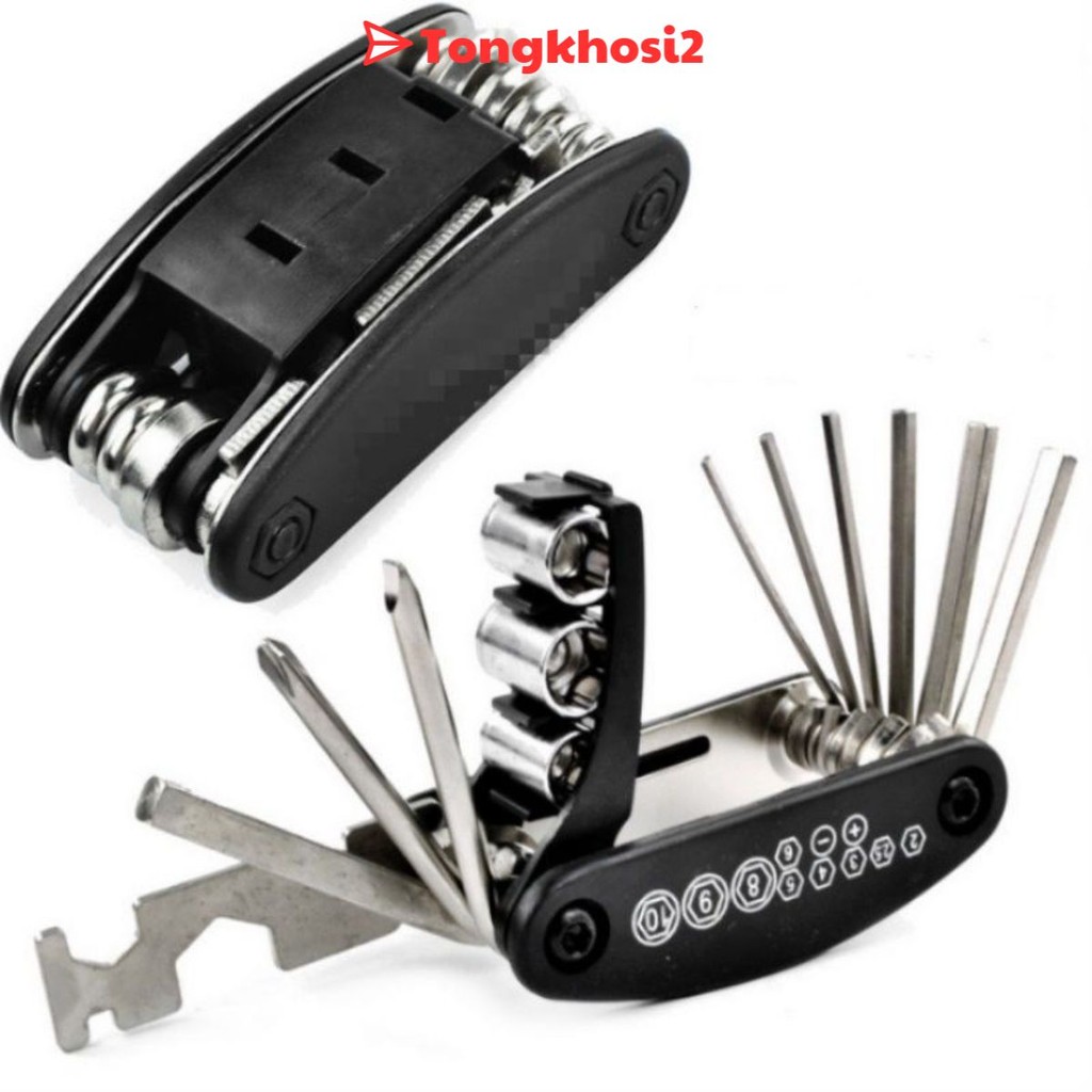 PVN60882 Bộ Lục Giác Sửa Chữa Cầm Tay Đa Năng Tua Vít 16-in-1, Dùng Lắp Giáp, Sửa Chữa Xe Đạp tongkhosi2