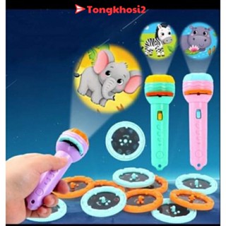  PVN31308 Đèn pin chiếu hình cho bé sẵn pin  24 hình động vật ngộ nghĩnh đồ chơi trí tuệ cho trẻ vui chơi khám phá 