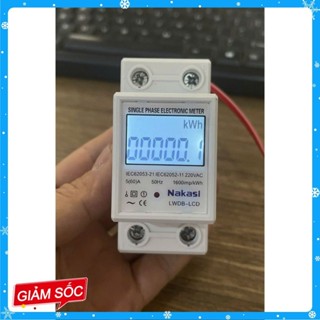 [CHÍNH HÃNG]Đồng hồ đo công suất tiêu thụ Kwh 220v- 60A - Công tơ điện tử 1 pha Nakasi