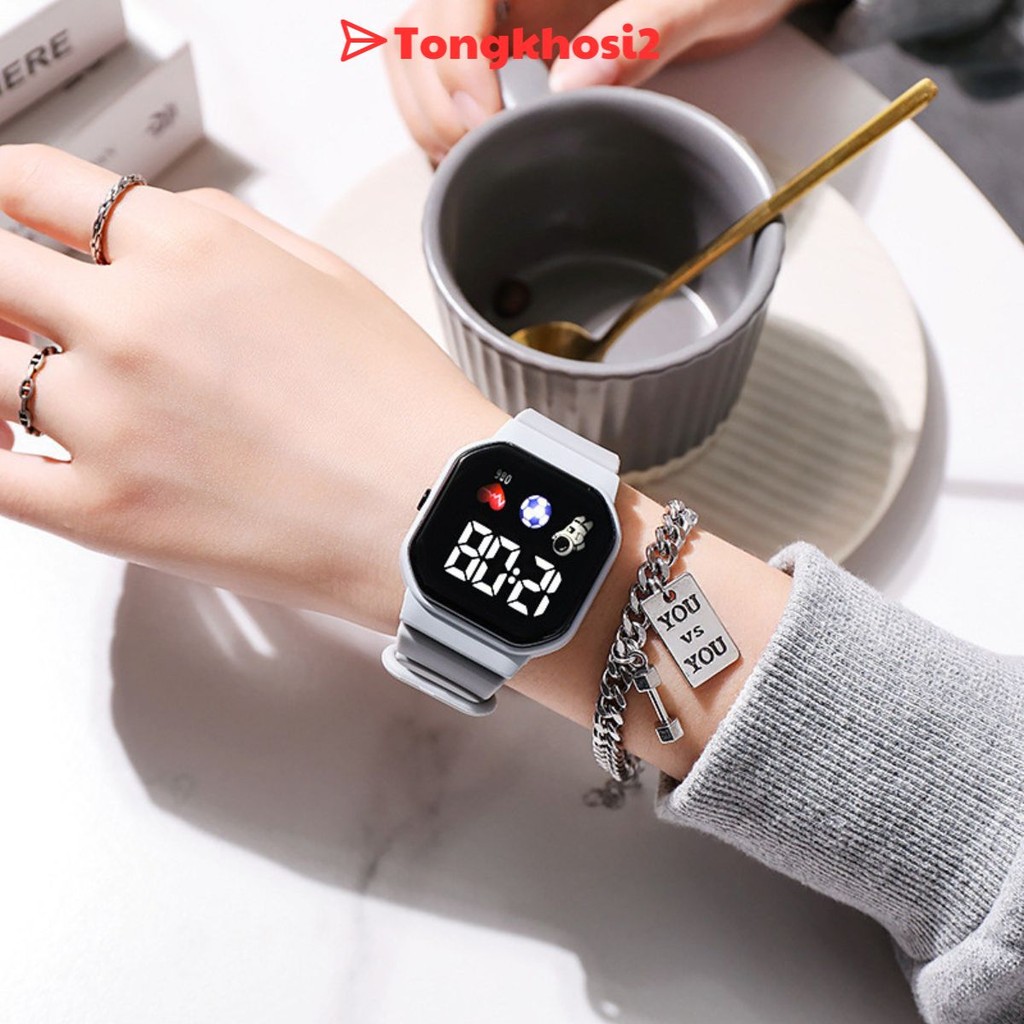 PVN63698 Đồng hồ điện tử màn hình LED với thiết kế tối giản phong cách Hàn Quốc tongkhosi2