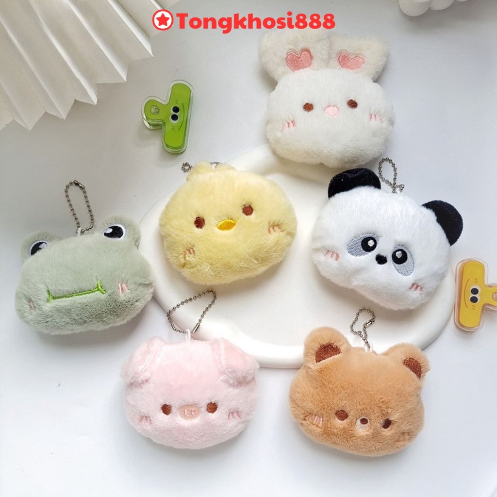 PVN62990 Móc Khóa Thú Nhồi Bông Hình Động Vật Dễ Thương Mới