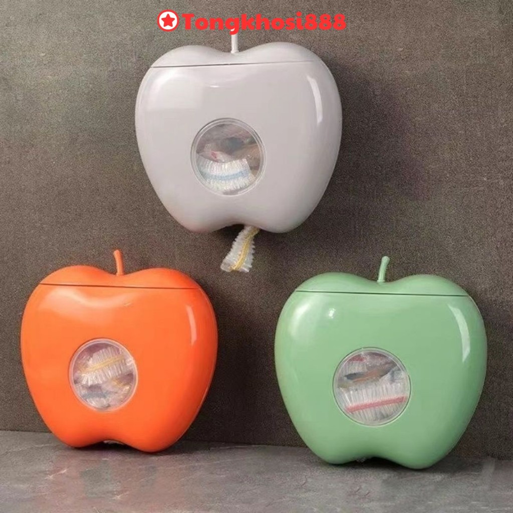 Pvn55560 Hộp Đựng Màng Bọc Thực Phẩm Hình Quả Táo Treo Tường Tiện Lợi