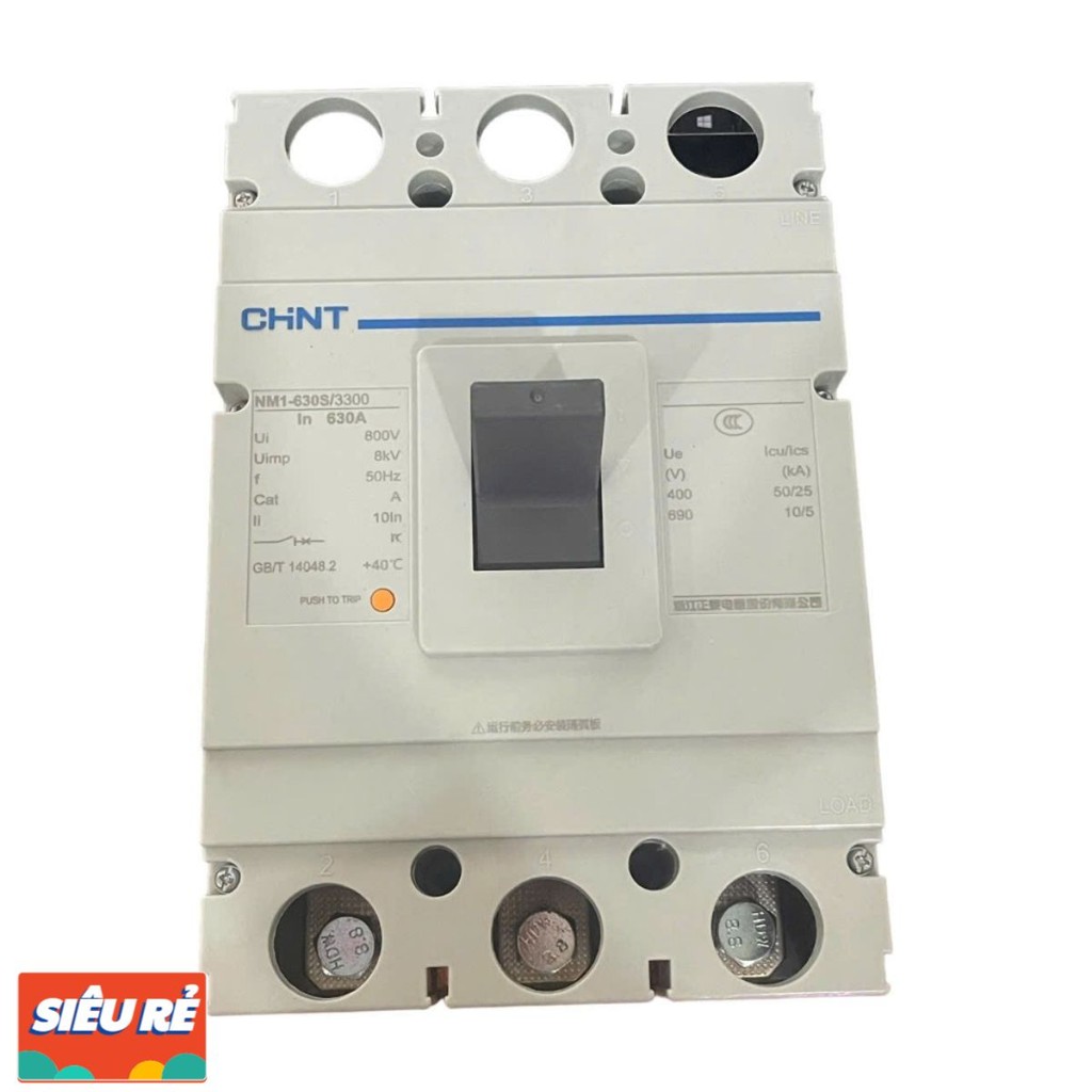 Attomat 3 pha CHINT NM1-630S/3300 - MCCB 3P 630A