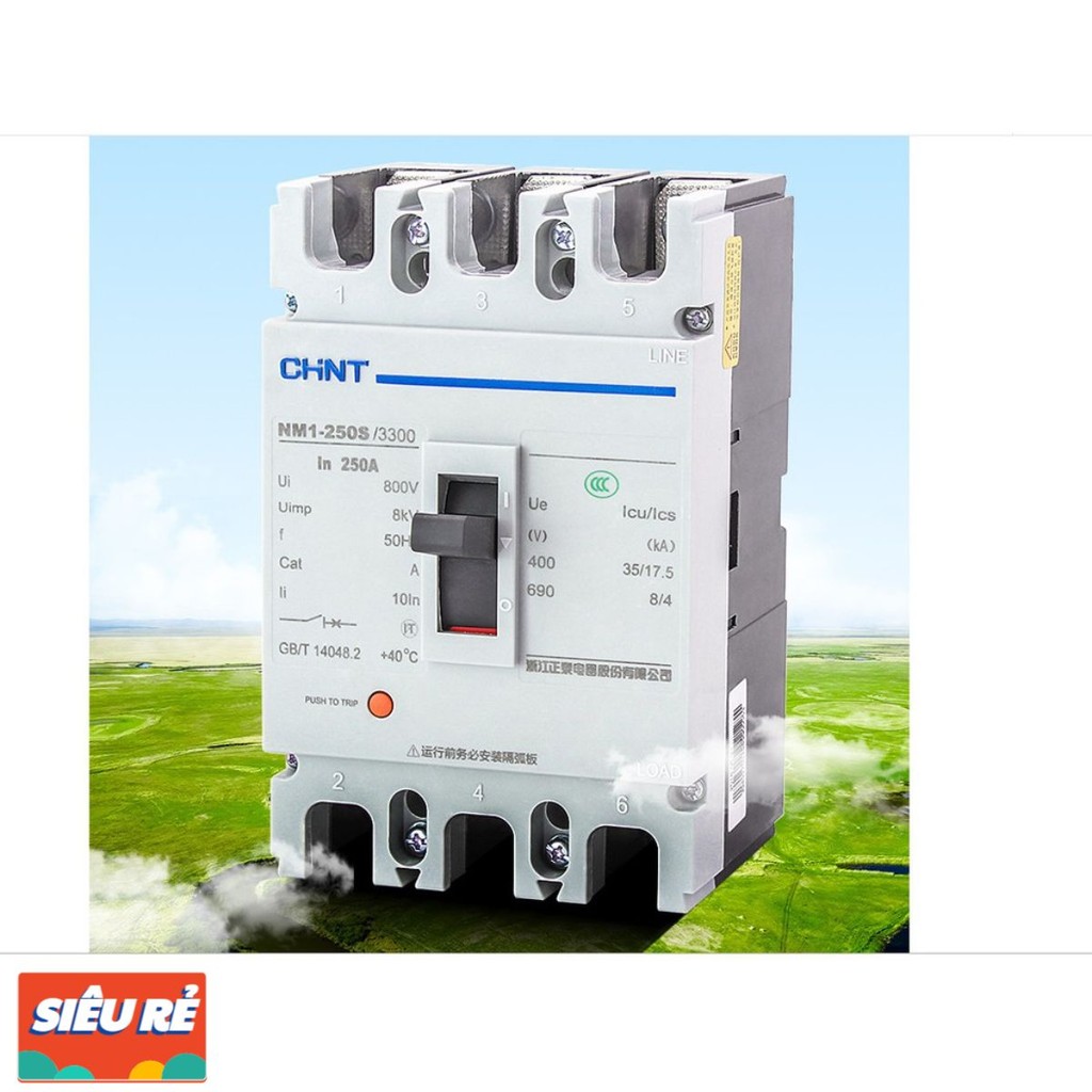 Aptomat khối CHINT MCCB 3P 160A 200A, 250A