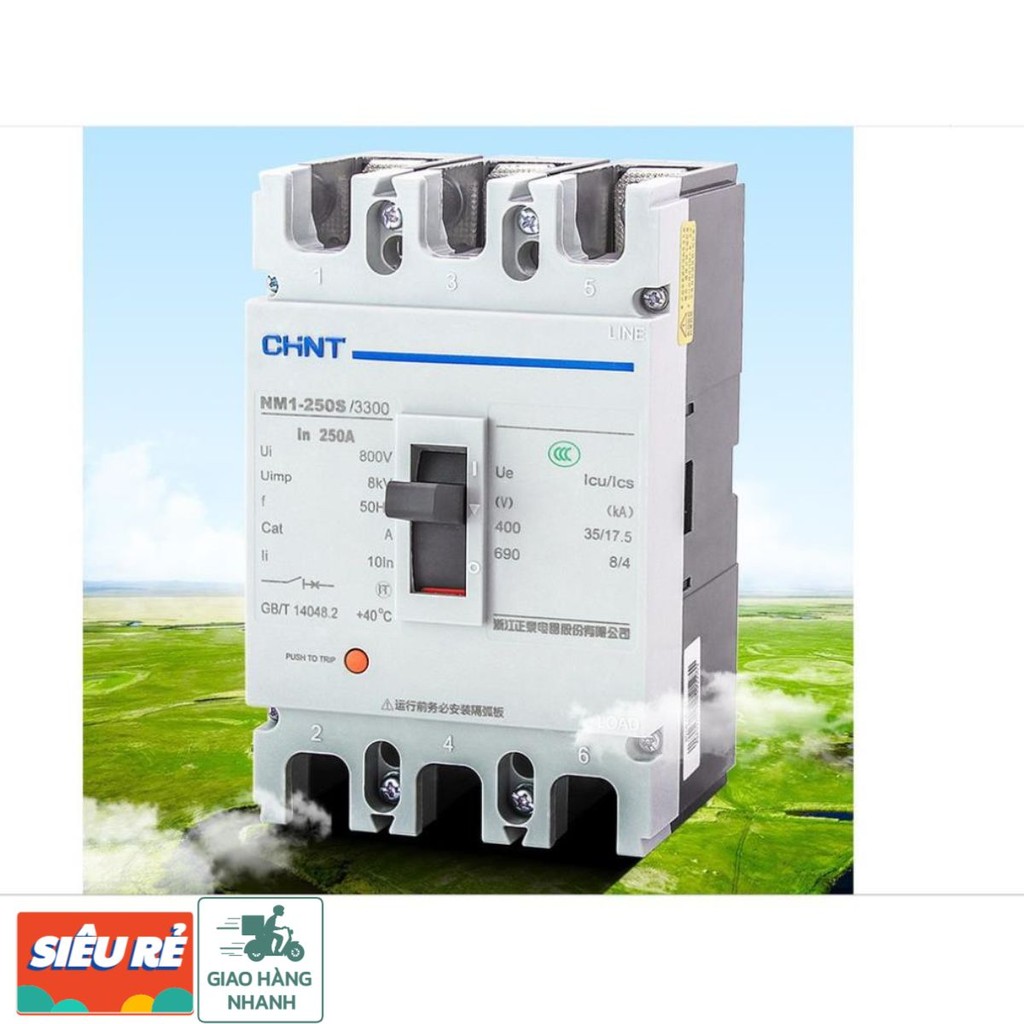 Aptomat chint 3p 250A -NM1-250S/3300 -160A, 200A, 250A MCCB 3 pha