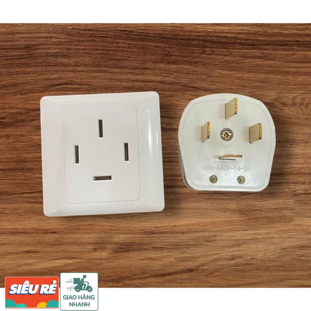 Phích cắm 3 pha 4 chân dẹp 16A 25A -TBĐ