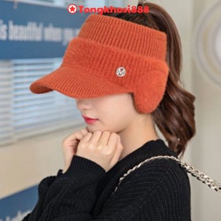 PVN61960 Mũ Len Hở Chóp Giữ Ấm Tai Thời Trang Thu Đông Phong Cách Hàn Quốc