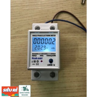 Công tơ điện tử có RESET Nakasi - Hiển thị nhiều thông số A, V , P , KWH