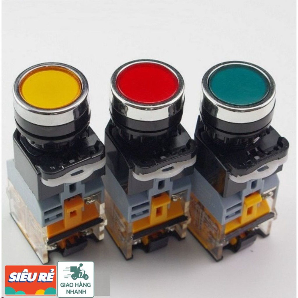 Nút ấn nhả có đèn LA38-11D- 220V phi 22mm